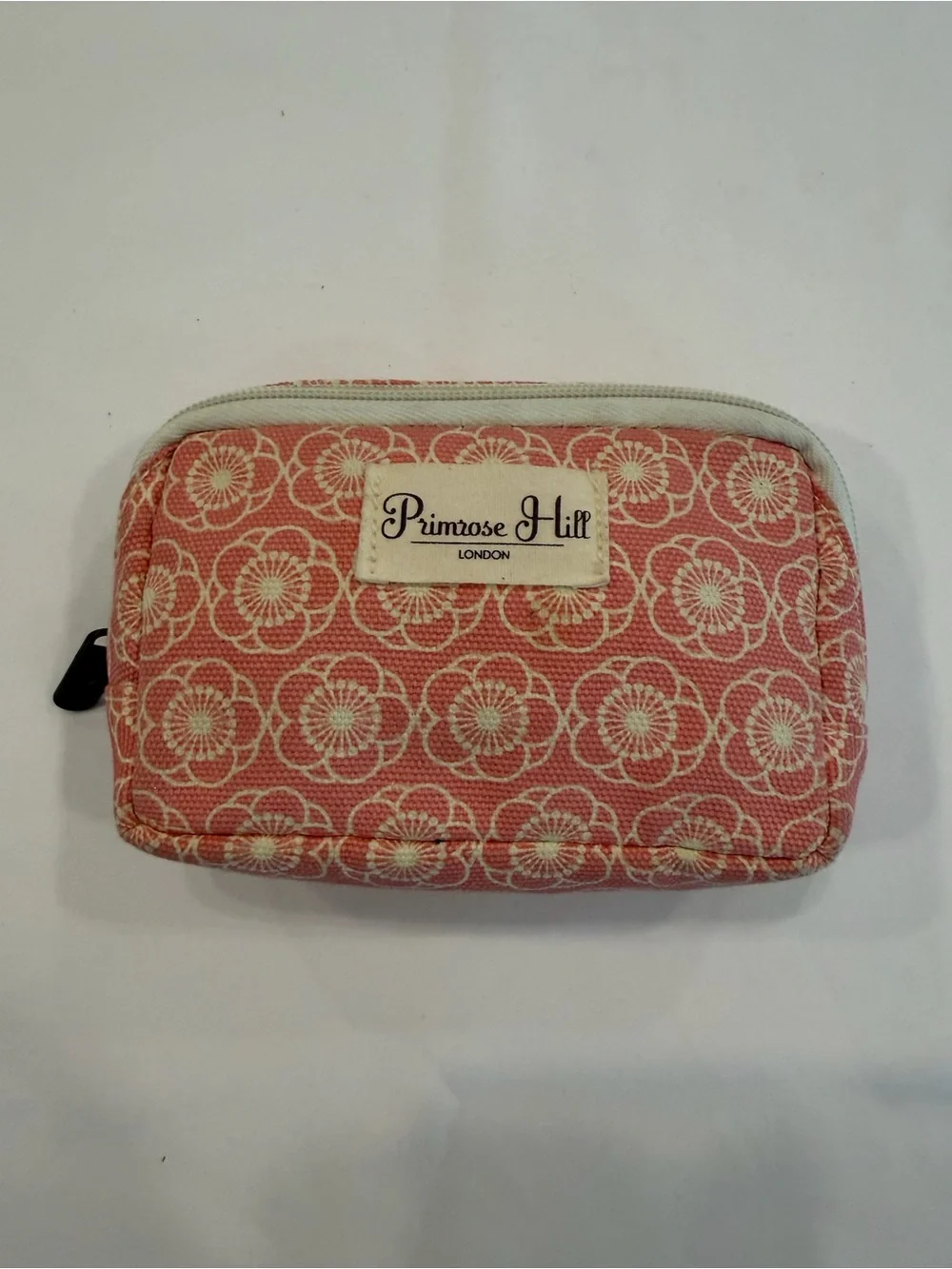 Primrose Hill London Coral Floral Cosmetic Pouch